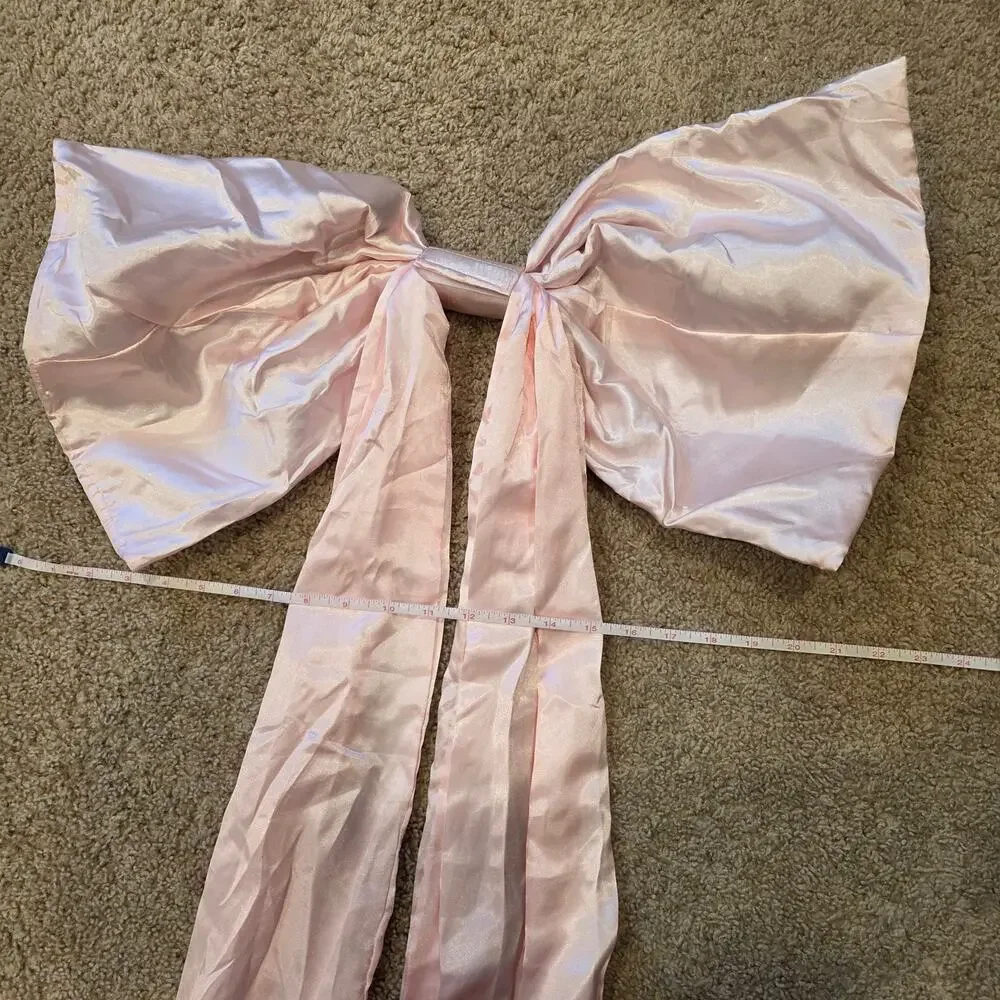 Big light pink satin bow